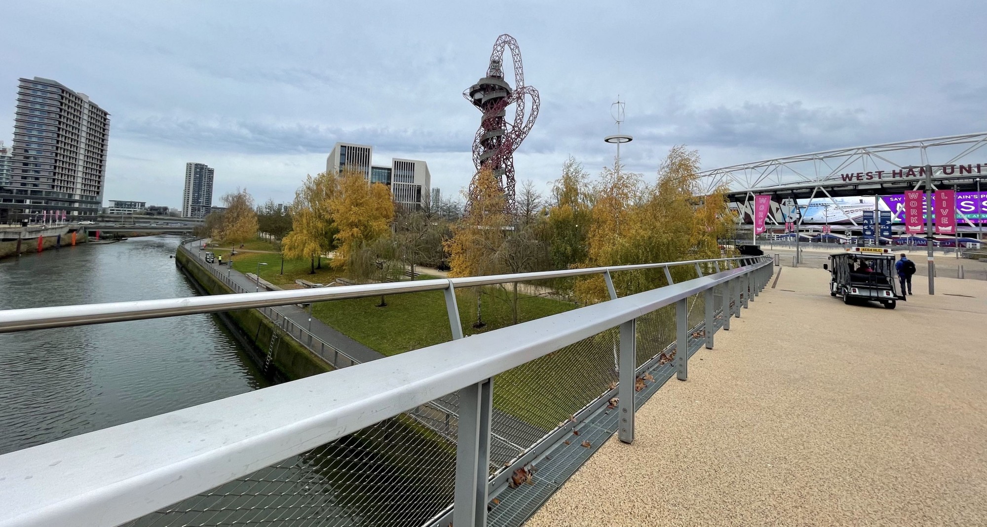 A bridge in a park 